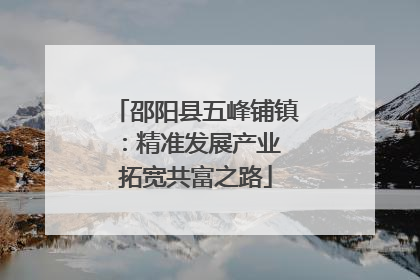 邵阳县五峰铺镇：精准发展产业 拓宽共富之路