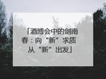 酒博会中的剑南春：向“新”求质 从“新”出发