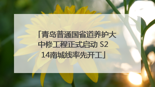 青岛普通国省道养护大中修工程正式启动 S214南城线率先开工