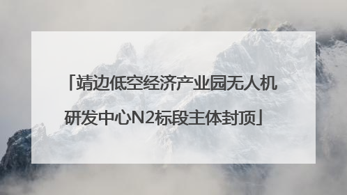 靖边低空经济产业园无人机研发中心N2标段主体封顶