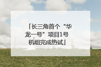 长三角首个“华龙一号”项目1号机组完成热试