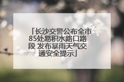 长沙交警公布全市85处易积水路口路段 发布暴雨天气交通安全提示