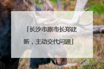 长沙市原市长郑建新，主动交代问题