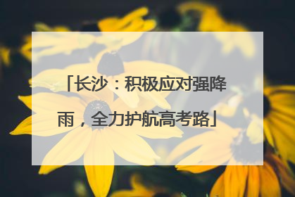 长沙：积极应对强降雨，全力护航高考路
