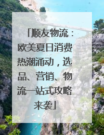 顺友物流：欧美夏日消费热潮涌动，选品、营销、物流一站式攻略来袭