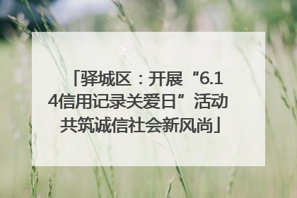 驿城区：开展“6.14信用记录关爱日”活动 共筑诚信社会新风尚
