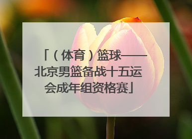 （体育）篮球——北京男篮备战十五运会成年组资格赛
