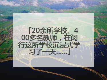 20余所学校、400多名教师，在闵行这所学校沉浸式学习了一天……
