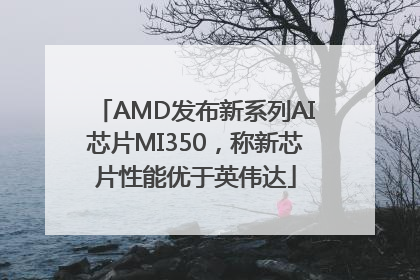 AMD发布新系列AI芯片MI350，称新芯片性能优于英伟达